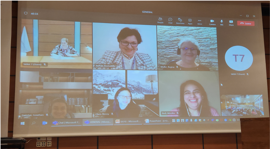 JCI Accreditation Survey Team video call